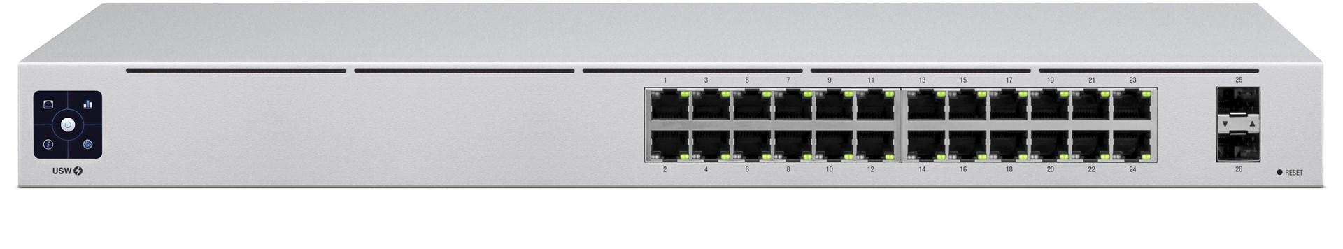 Ubiquiti UniFi USW‑24 - administreret L2 gigabit switch, sølv