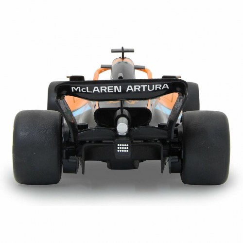 Fjernstyret sportsbil i skala 1:18 - elektrisk motor, 10 km/t (orange/sort)