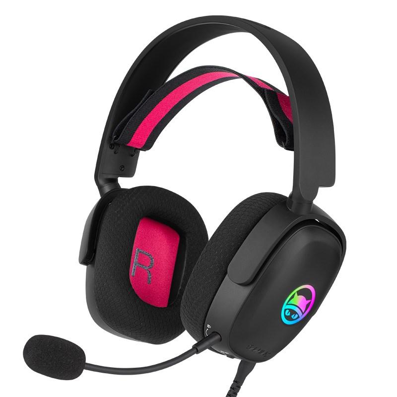HS71 kablet gaming-headset med hovedbøjle, USB-C, sort