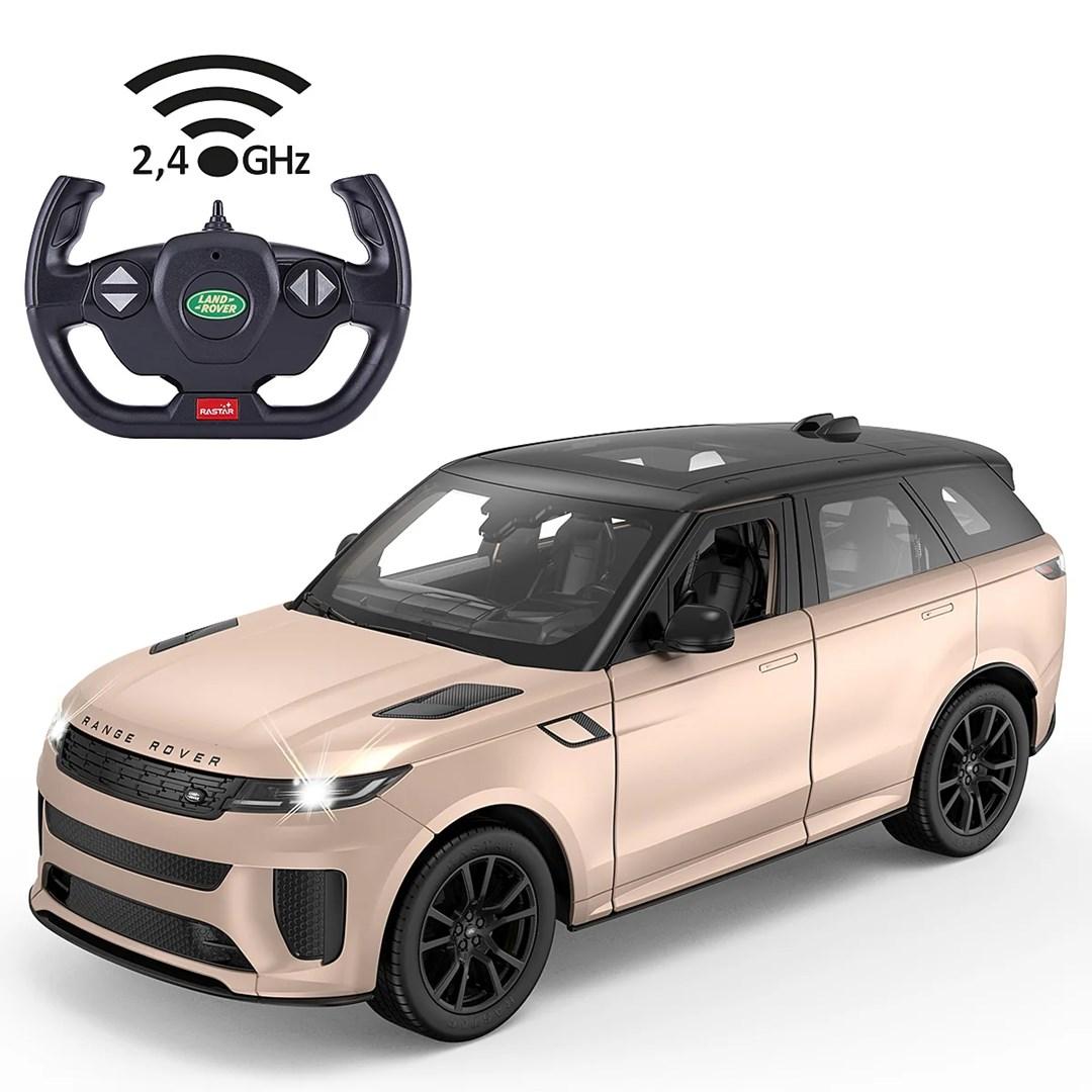 Fjernstyret sportsbil 1:14 - 2,4 GHz, op til 11 km/t (guld)