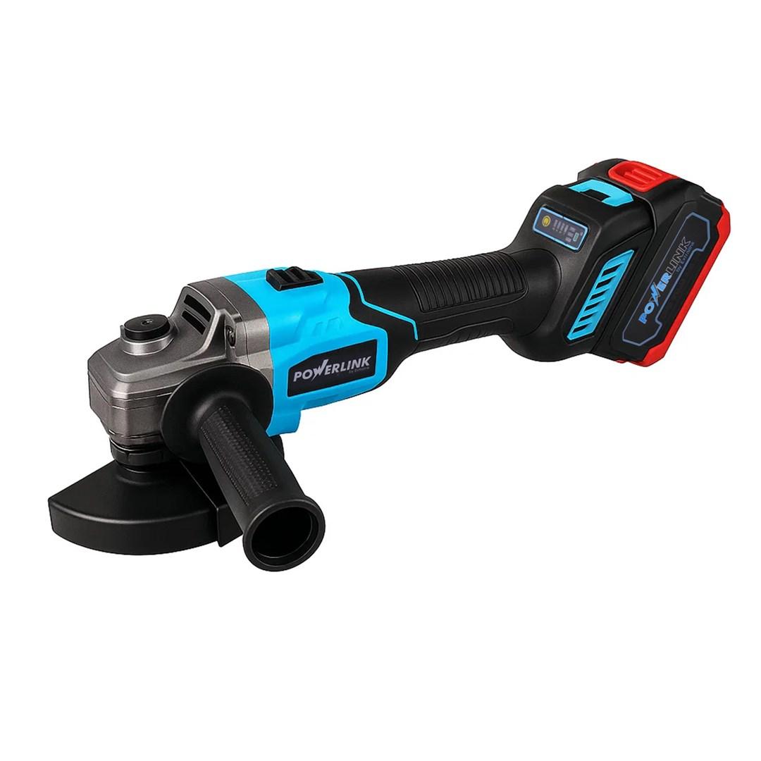 Extralink POWERLINK akku-vinkelsliber AG803 - 8.500 rpm, 2×4 Ah, med sidehåndtag