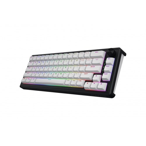 HATOR Skyfall Wireless 65 - mekanisk gaming-tastatur, 65 %, RGB, USB/2,4 GHz/Bluetooth - sort/hvid (US)