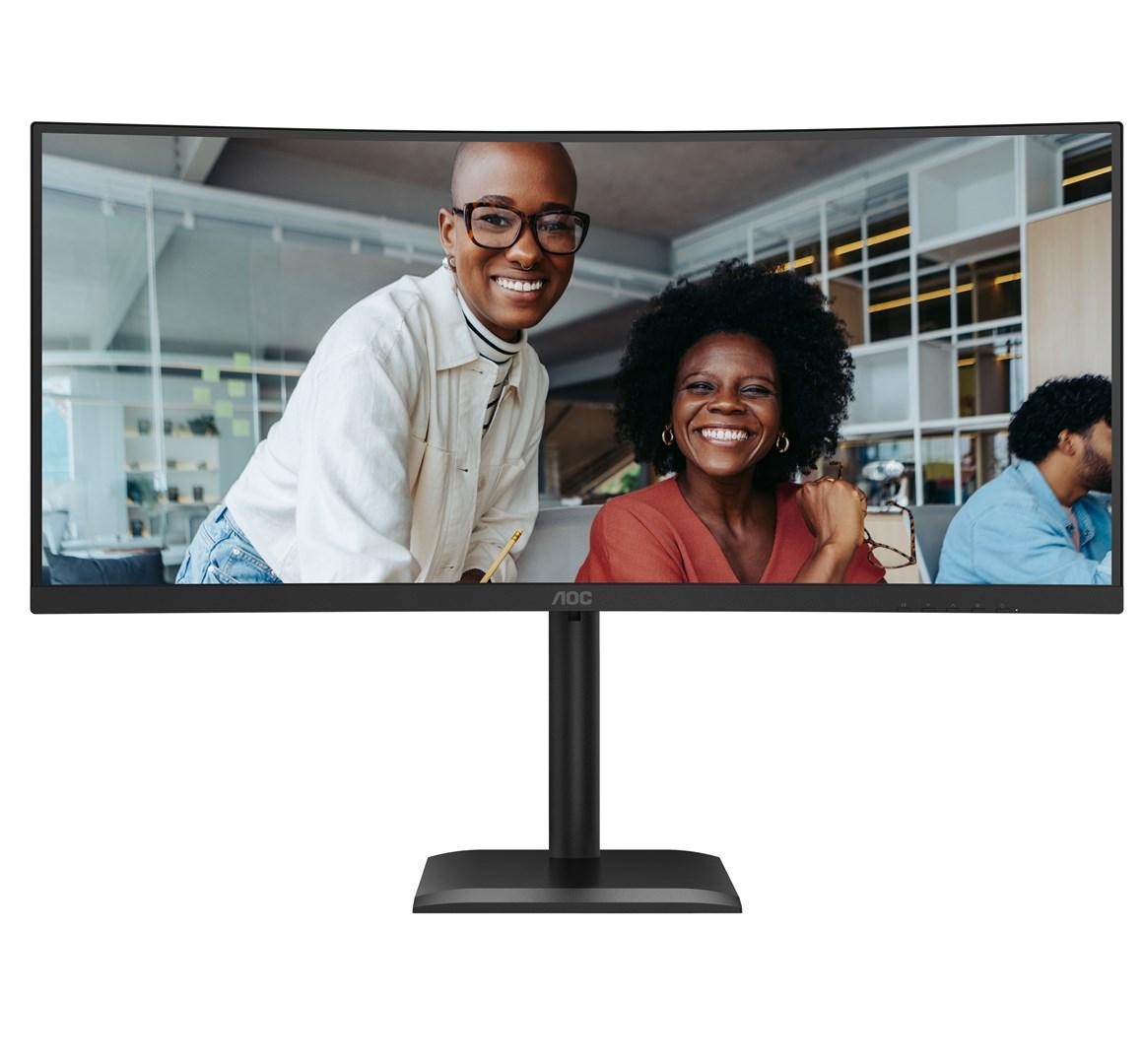 AOC CU34E4C 34" buet skærm - 3440 × 1440, 120 Hz, sort