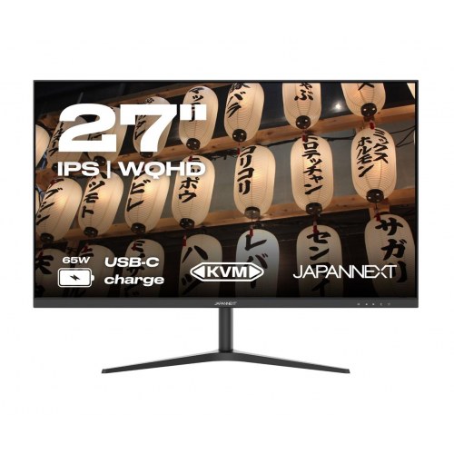 JAPANNEXT JN-IPS27WQHDR-C65W - 27" IPS WQHD skærm med USB‑C 65 W og KVM