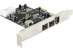 DELOCK 89153 PCIe FireWire A/B kort - 3 porte, 800 Mbit/s