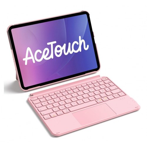 Folio-tastaturetui med touchpad til 11" tablet - pink (QWERTZ)