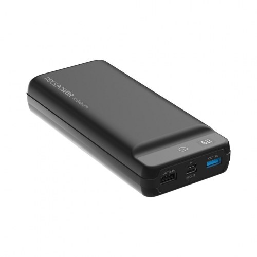 RealPower PB-30k PD powerbank 30.000 mAh - sort