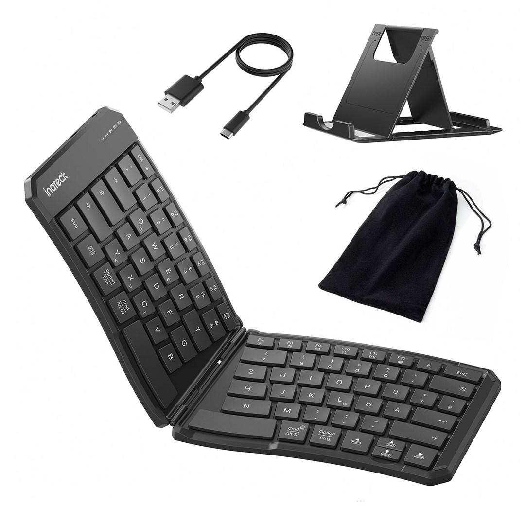 Inateck N0131 - foldbart Bluetooth-tastatur til hjem/office, sort
