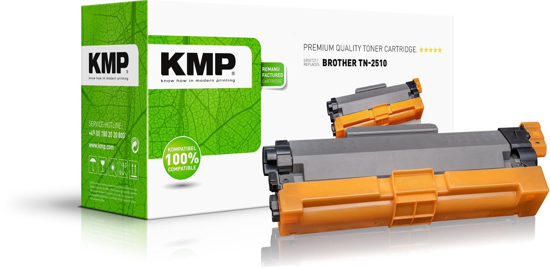 KMP tonerpatron sort - erstatter Brother TN-2510, original, 1 stk.