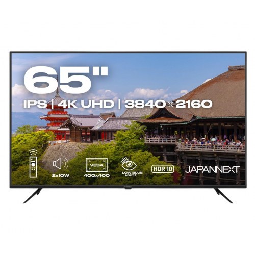 JAPANNEXT JN-IPS650UHD60F 65" 4K UHD IPS skærm - sort