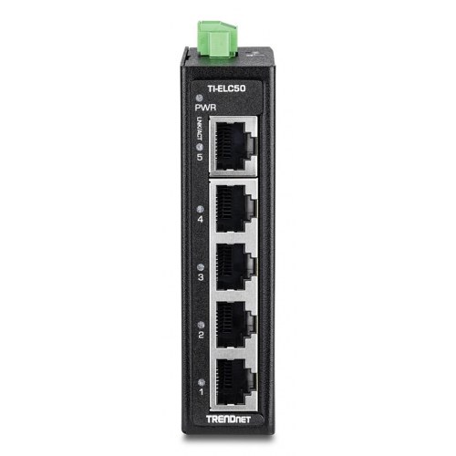 TRENDnet TI-ELC50 - unmanaged Fast Ethernet switch, 5 porte, sort