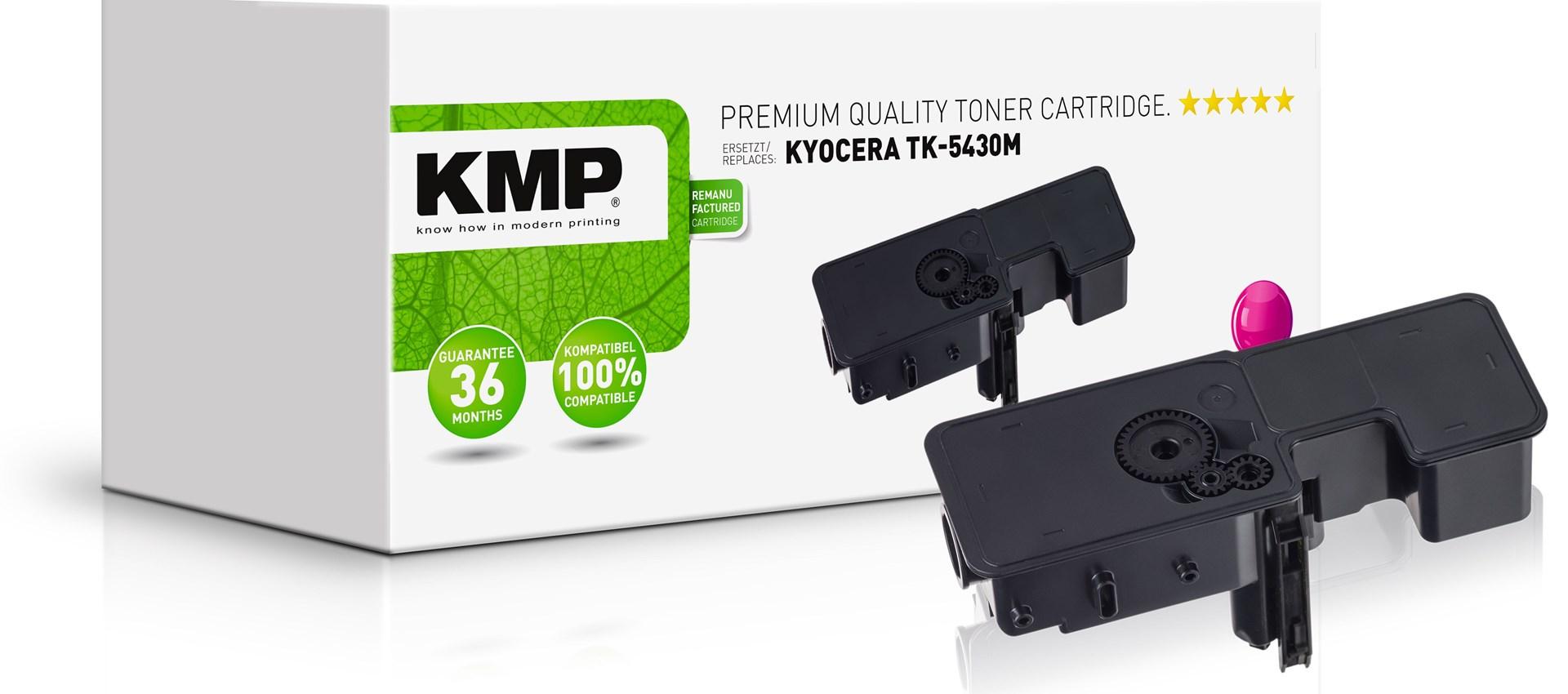 KMP tonerpatron TK5430M - magenta, original, 1 stk., kompatibel med Kyocera