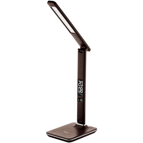LED skrivebordslampe - 6 W, bronzefarve, touch og display