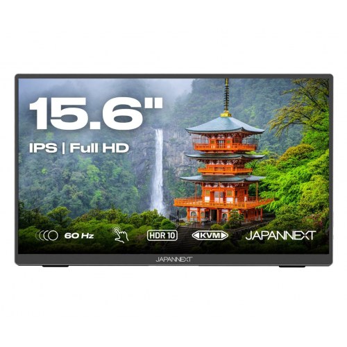 JAPANNEXT JN‑MD‑I156FHDR‑T 15,6" Full HD bærbar touchskærm - grå