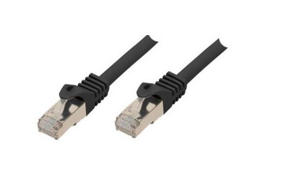Netværkskabel Cat7 S/FTP - RJ‑45 han/han, 50 m, sort