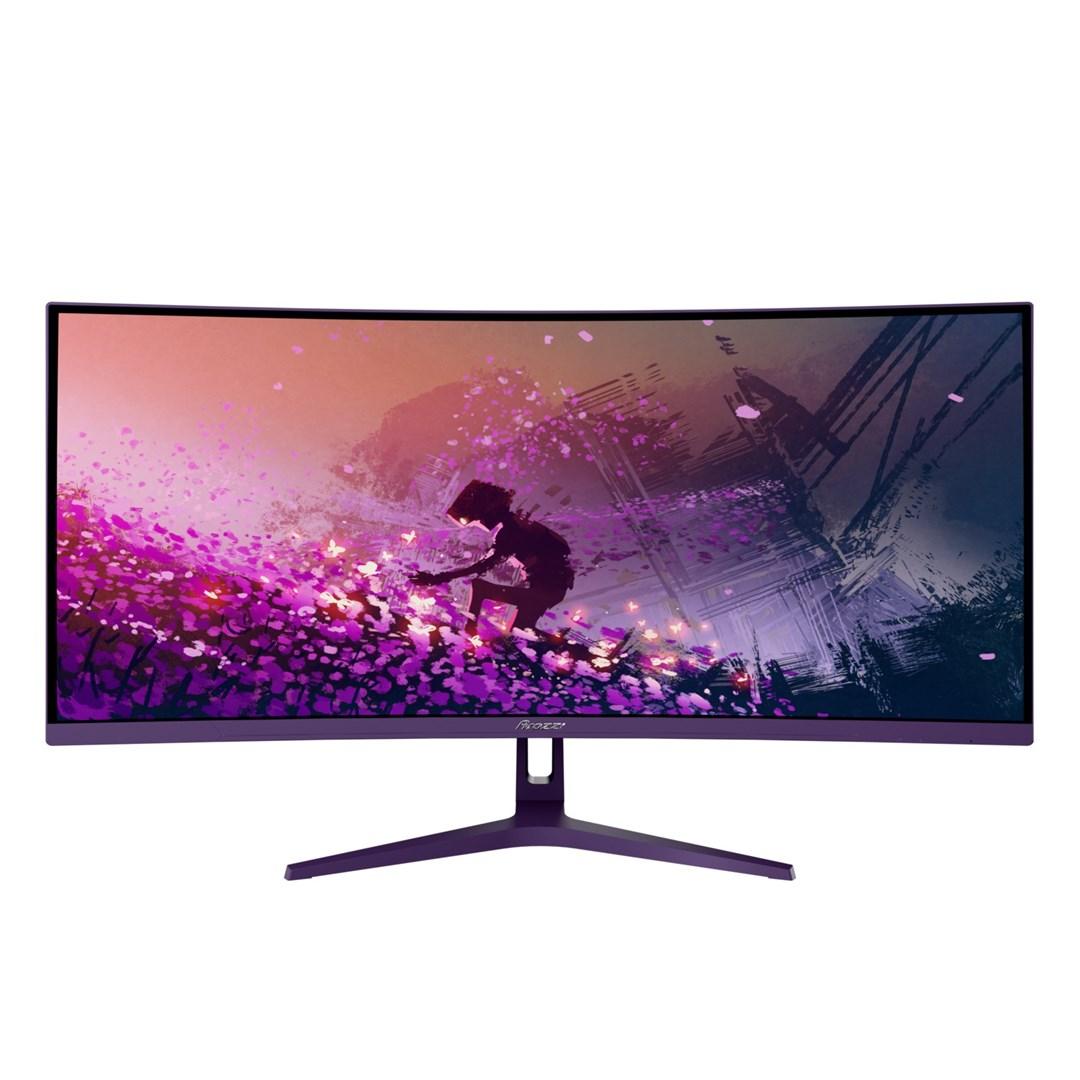 Arozzi Nova 34″ buet gaming-skærm 3440 × 1440, 165 Hz - Lilla