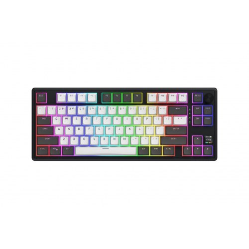 Hator Skyfall Pro Wireless 80 - mekanisk gaming-tastatur, 80&nbsp;%, RGB, USB/2,4&nbsp;GHz/Bluetooth - sort/grå (US)