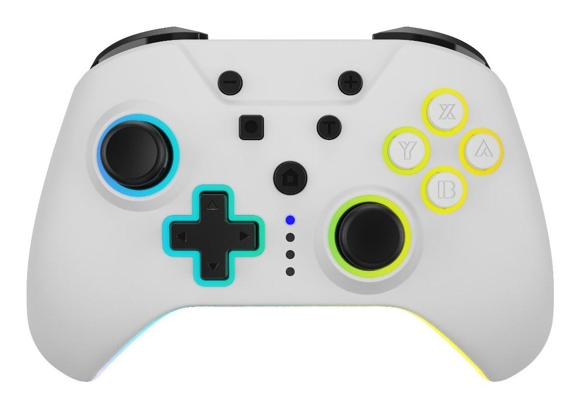 NuRival trådløs gamepad - hvid til Nintendo Switch og Switch OLED