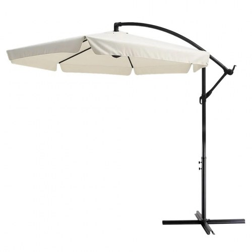 Extralink hængeparasols - 3 m sekskant, beige med sort stel