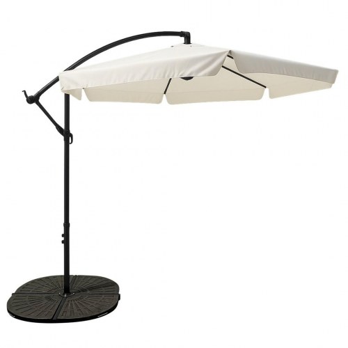Extralink hængeparasols - 3 m sekskant, beige med sort stel