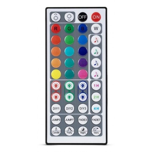 LED lysbånd 5 m - RGB, IP65, 16 W, fjernbetjening, 12 V
