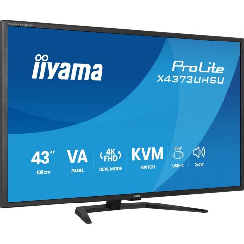 iiyama ProLite X4373UHSU-B2 43" 4K Ultra HD VA skærm - Sort