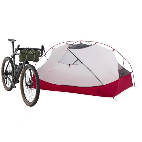 MSR Hubba Hubba Bikepack - 2-personers ridge-telt, grøn/rød/hvid