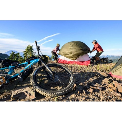 MSR Hubba Hubba Bikepack - 2-personers ridge-telt, grøn/rød/hvid