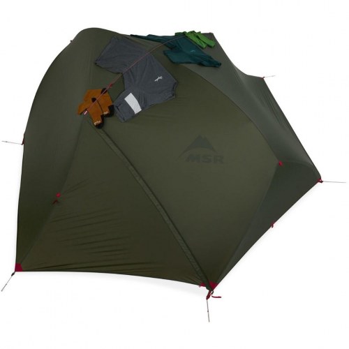 MSR Hubba Hubba Bikepack - 2-personers ridge-telt, grøn/rød/hvid