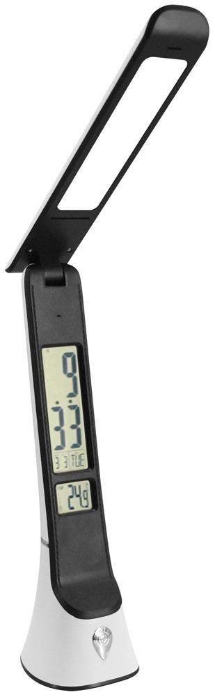 LED bordlampe med display 6 W - hvid/bronze