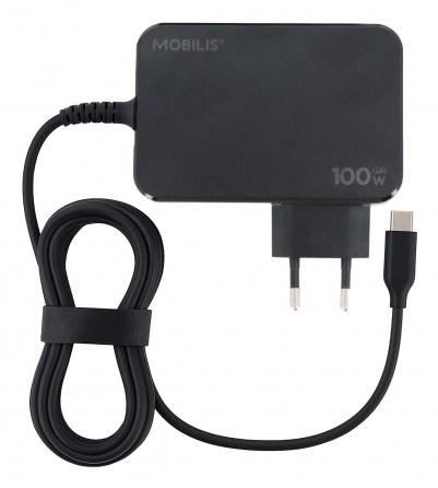 Mobilis 100 W USB-C vægoplader - universel, sort