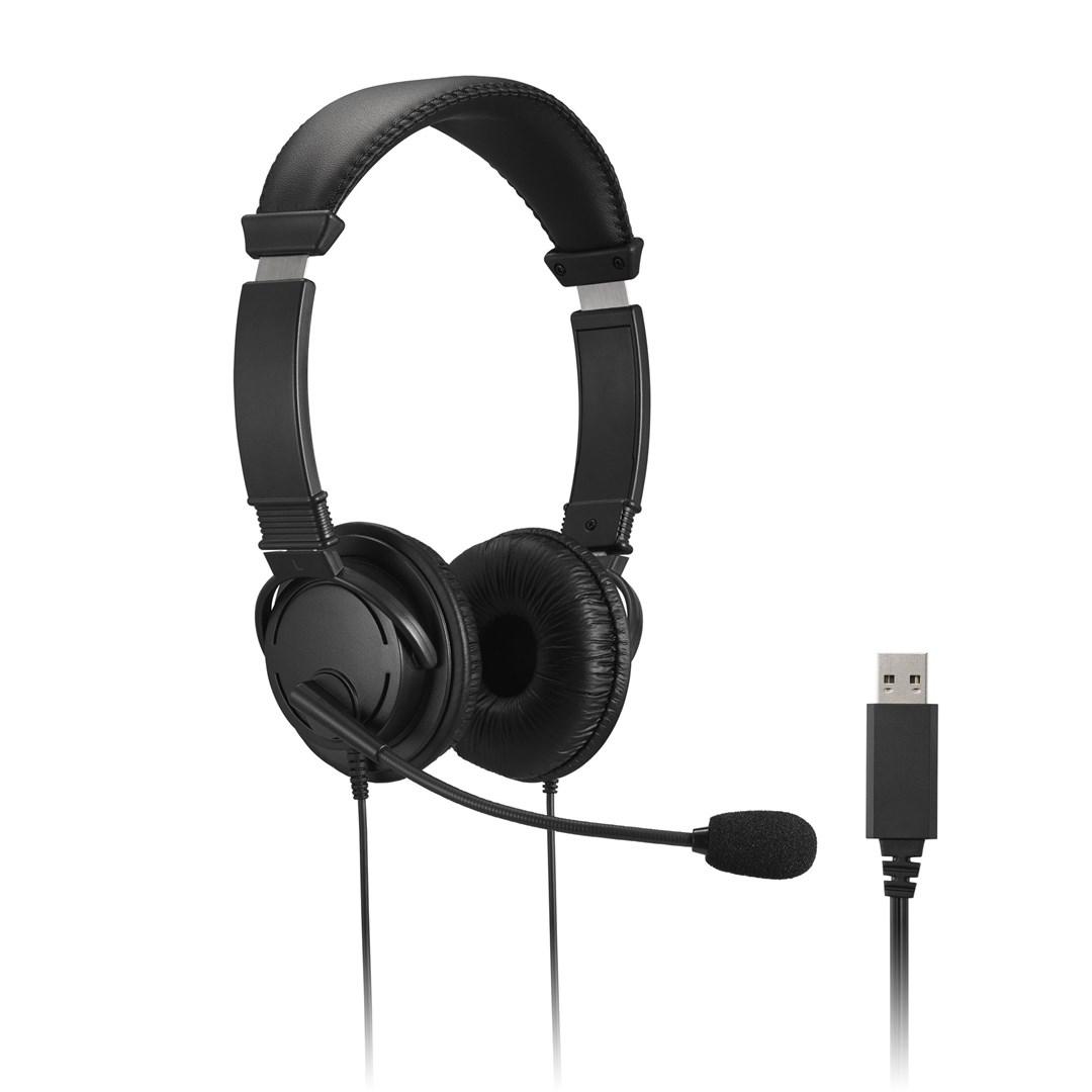 Kensington Classic USB-A headset med mikrofon og lydstyrkekontrol
