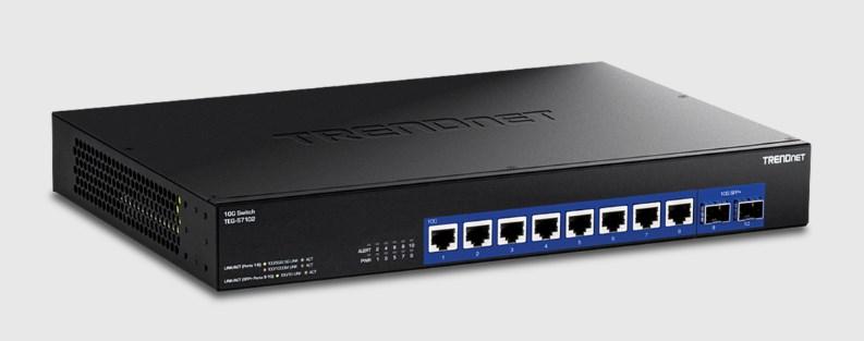 TRENDnet TEG-S7102 unmanaged 10G Ethernet switch - desktop, sort