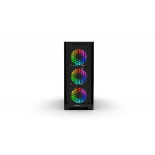 EMG-17XB midi tower pc-kabinet - sort, hærdet glas, RGB