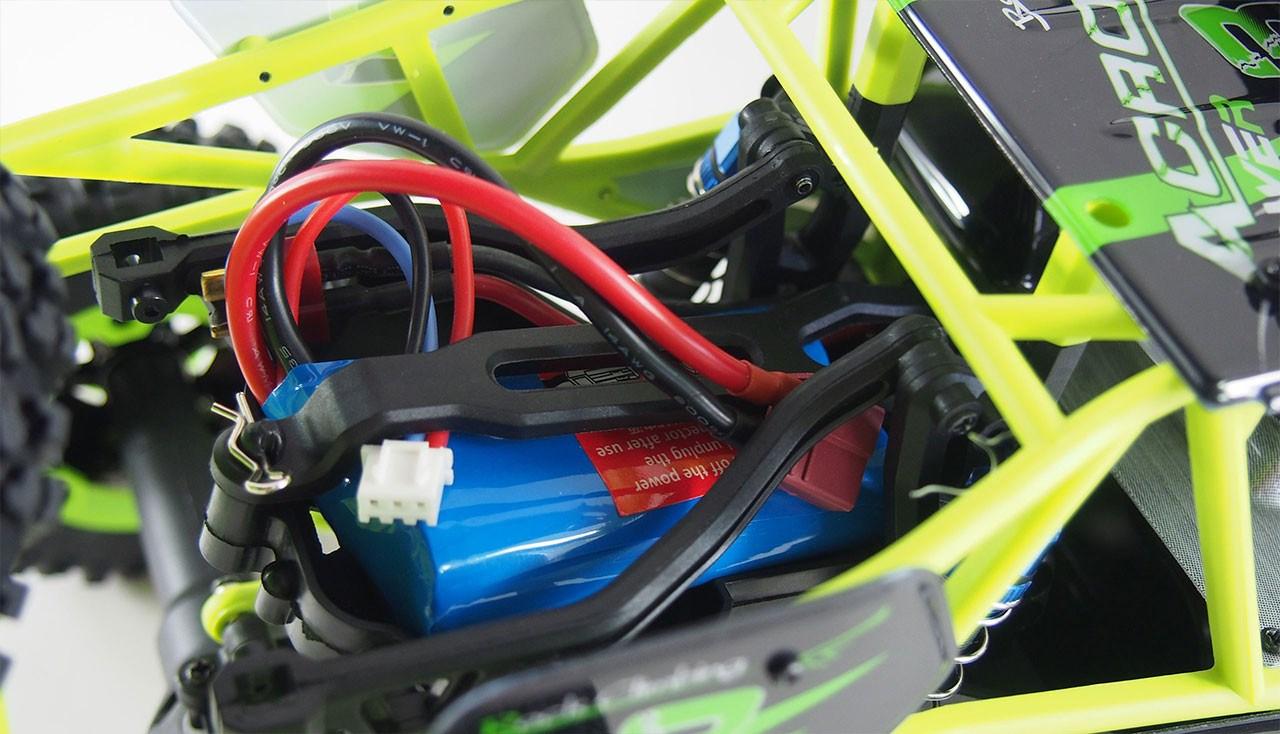 RC buggy 1:12 med 4WD - elektrisk, 50 km/t, RTR (grøn/sort)