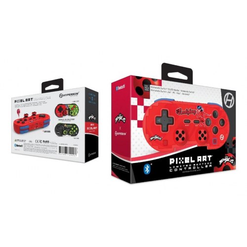 Hyperkin M01328-MTLB trådløs Bluetooth gamepad - sort/blå/rød - til Android, iOS, PC, Mac og Nintendo Switch/OLED