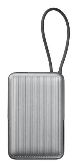 Powerbank med trådløs opladning 10.000 mAh - grå/sølv (LAUT WW-T185ALF)