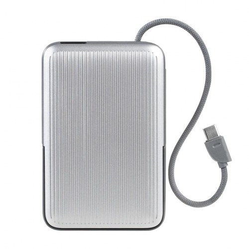 Powerbank med trådløs opladning 10.000 mAh - grå/sølv (LAUT WW-T185ALF)