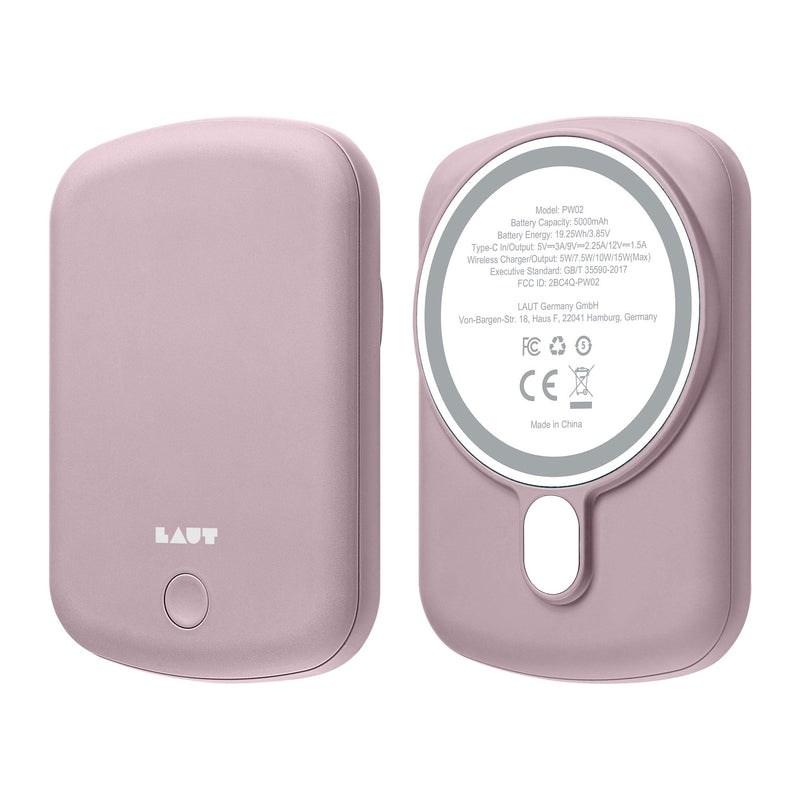 LAUT L_PCH_P powerbank 5.000 mAh med trådløs opladning - Pink