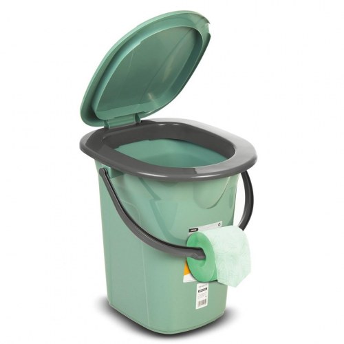 GreenBlue GB320GG bærbart campingtoilet - 19 l, grøn/grå