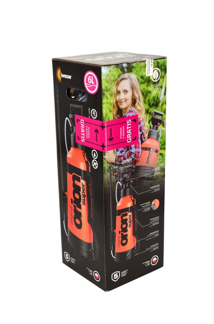 Kwazar Orion Super tryksprøjte 6 l - promo med 3-rækket tilslutning