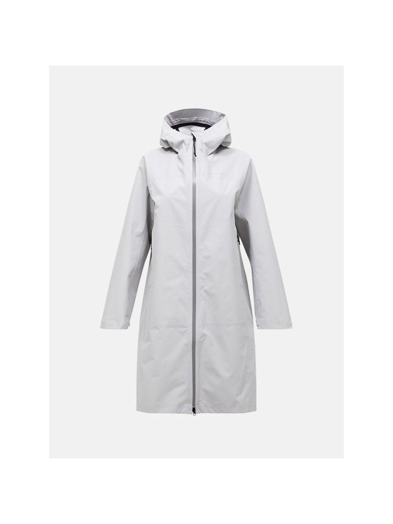 Peak Performance Treeline Shell Parka - dame regnfrakke, Summit Smoke, str. S