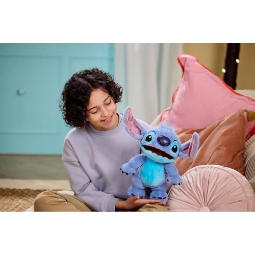 WOW Stuff Disney Real FX Chatty Stitch - interaktiv hånddukke, blå