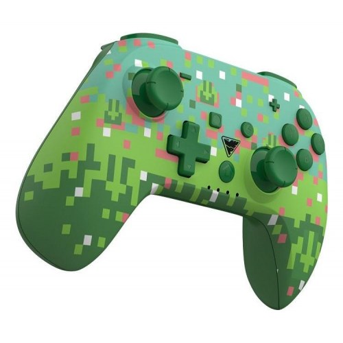 Trådløs Bluetooth gamepad til Nintendo Switch/PC - Dragonshock PopTop grøn pixel-design