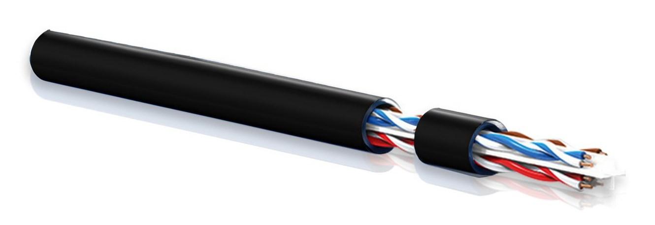 Inca ICAT6-500S netværkskabel på tromle - 500 m, sort, Cat6 U/UTP, 23 AWG