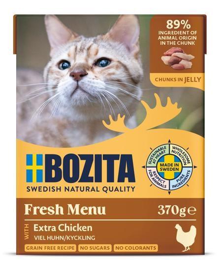 BOZITA Fresh Menu - Kylling i gelé vådfoder til kat, 370 g
