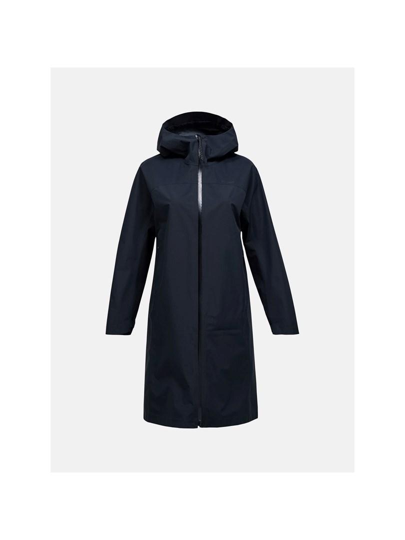 Peak Performance Treeline Shell Parka - dame regnjakke, sort, str. M