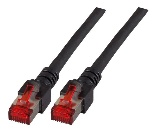 Netværkskabel Cat6 S/FTP - 50 m, sort (RJ‑45 han/han, LSZH)