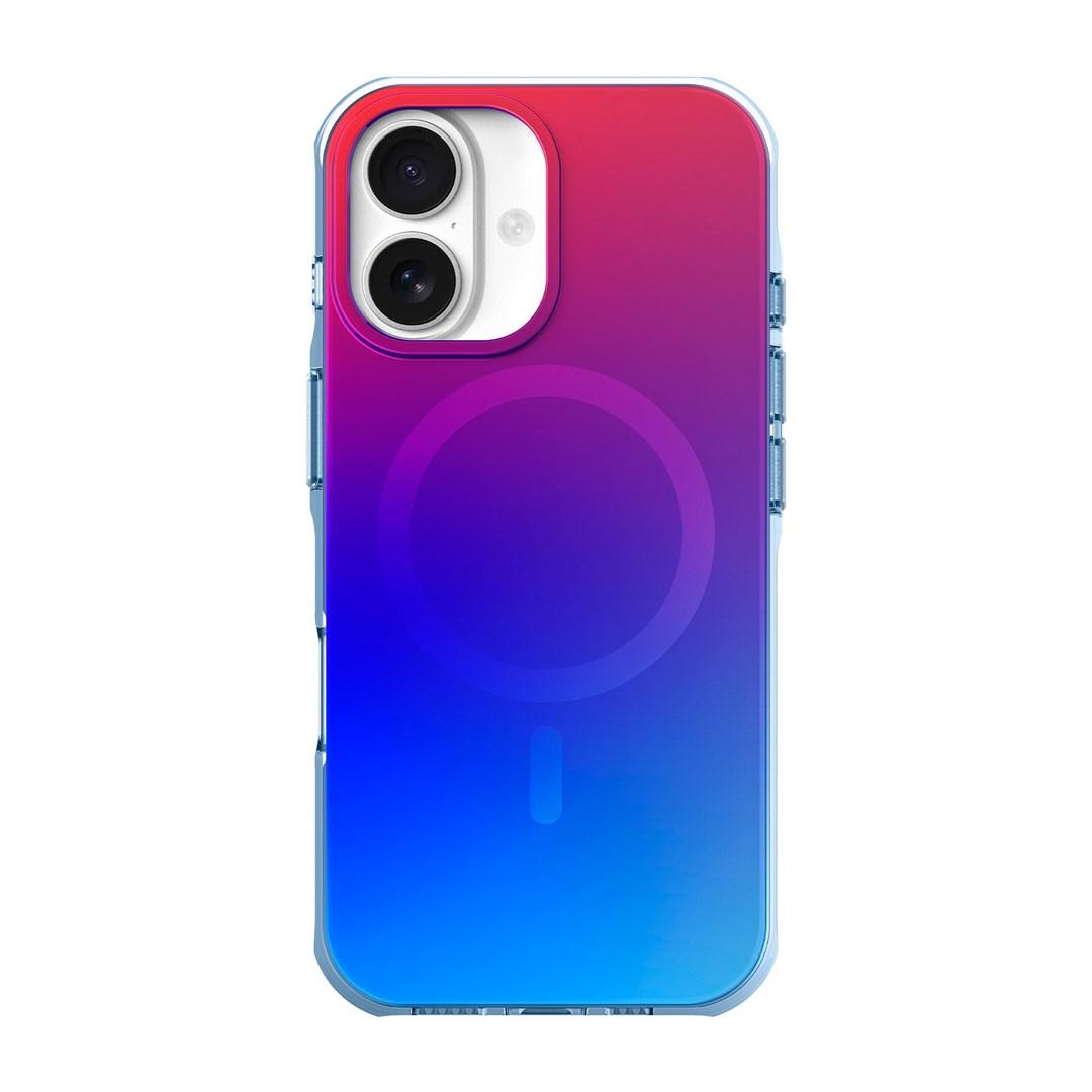 HUEX WAVE cover til iPhone - 6,3" Sunset Fade (blå/lyserød)