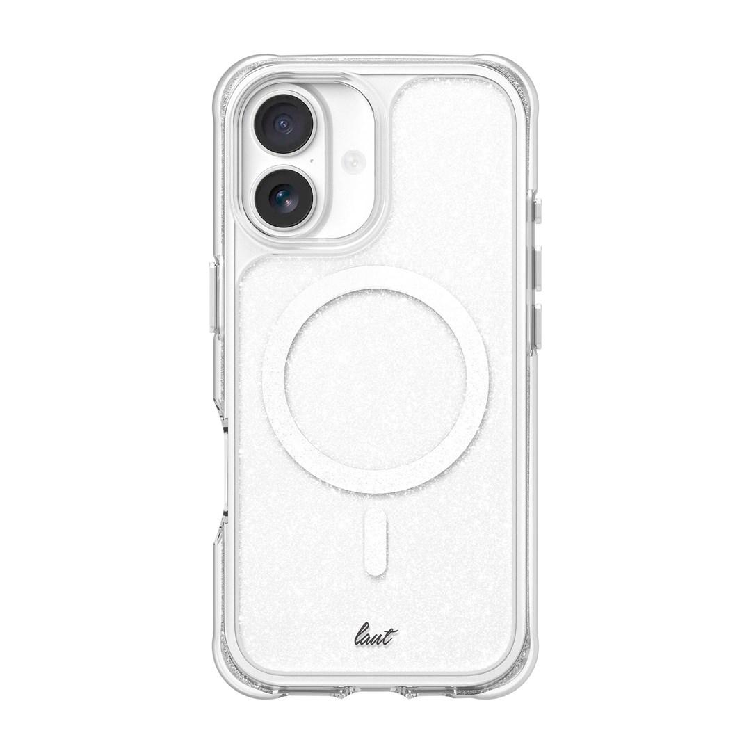 AERO SPARKLE MagSafe-cover til iPhone - krystalsølv, transparent (6,3")